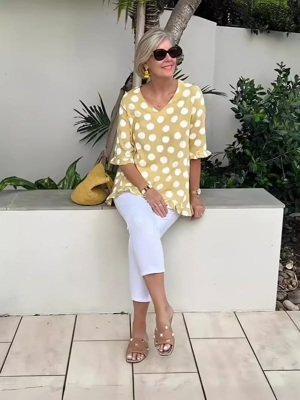 Freja | Elegantna vintage bluza s retro uzorkom