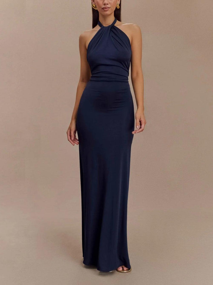 Slinky halter maxi haljina - morsko plava