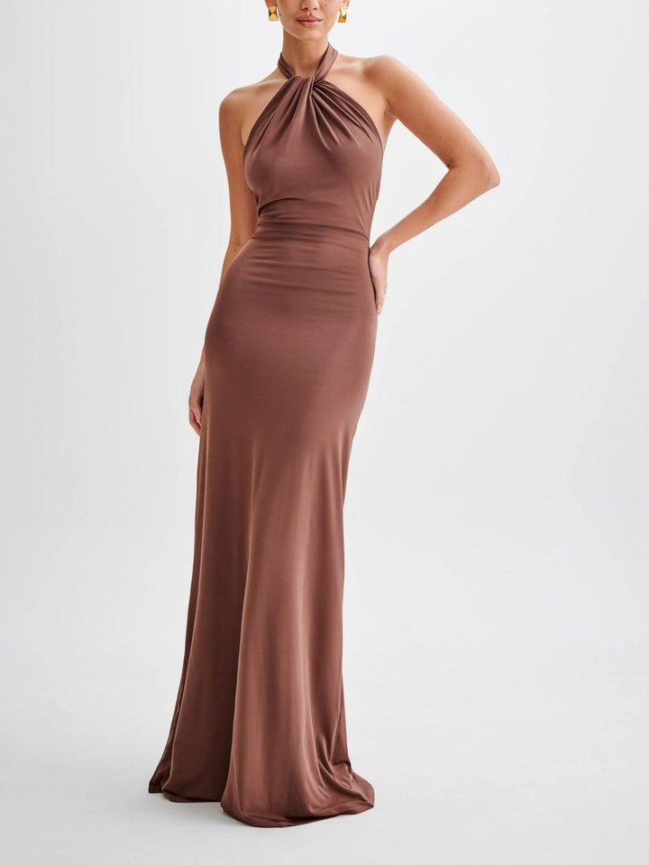 Slinky halter maxi haljina - morsko plava
