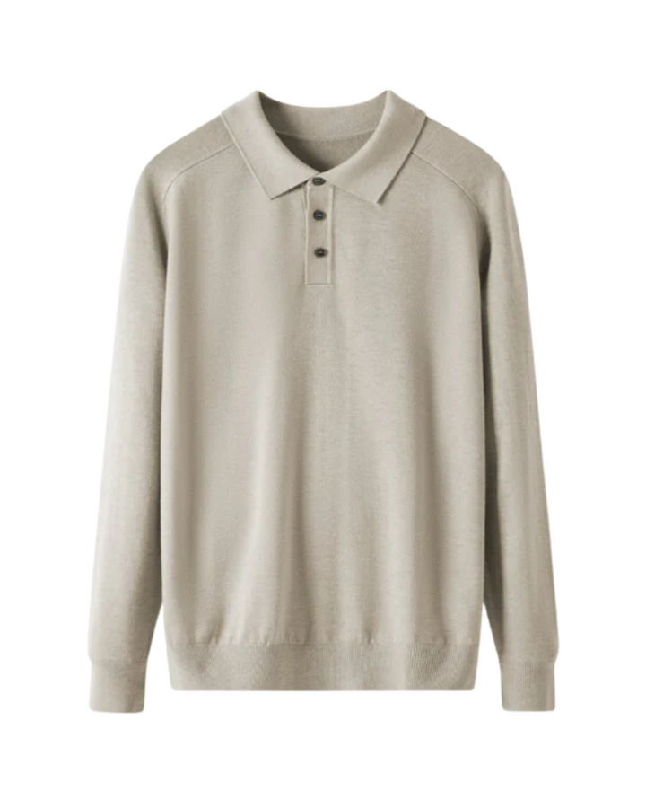 Collin - Polo s dugim rukavima od merino vune