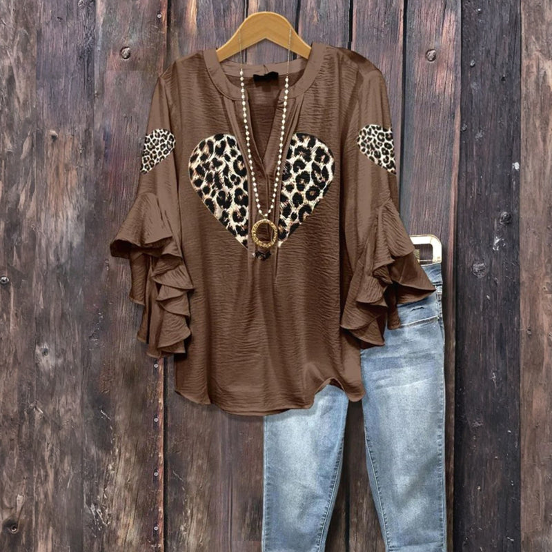 Vintage bluza s uzorkom srca