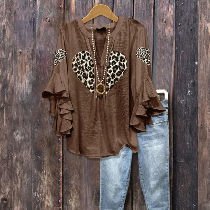 Vintage bluza s uzorkom srca