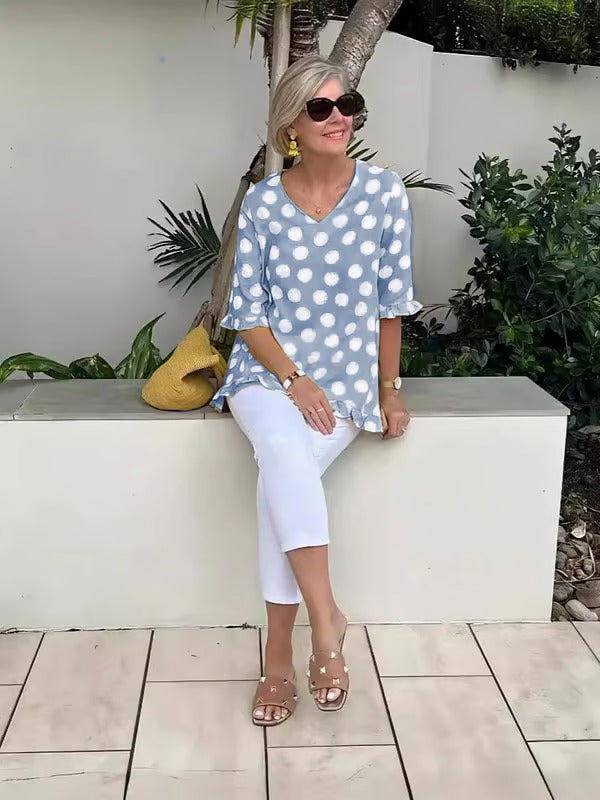 Freja | Elegantna vintage bluza s retro uzorkom