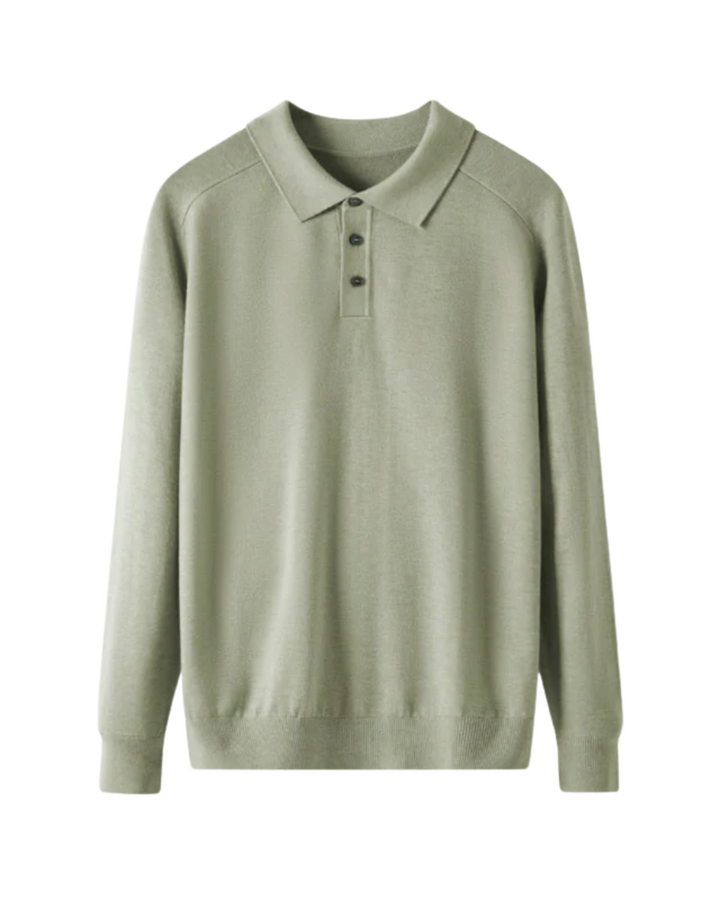 Collin - Polo s dugim rukavima od merino vune