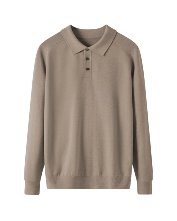 Collin - Polo s dugim rukavima od merino vune