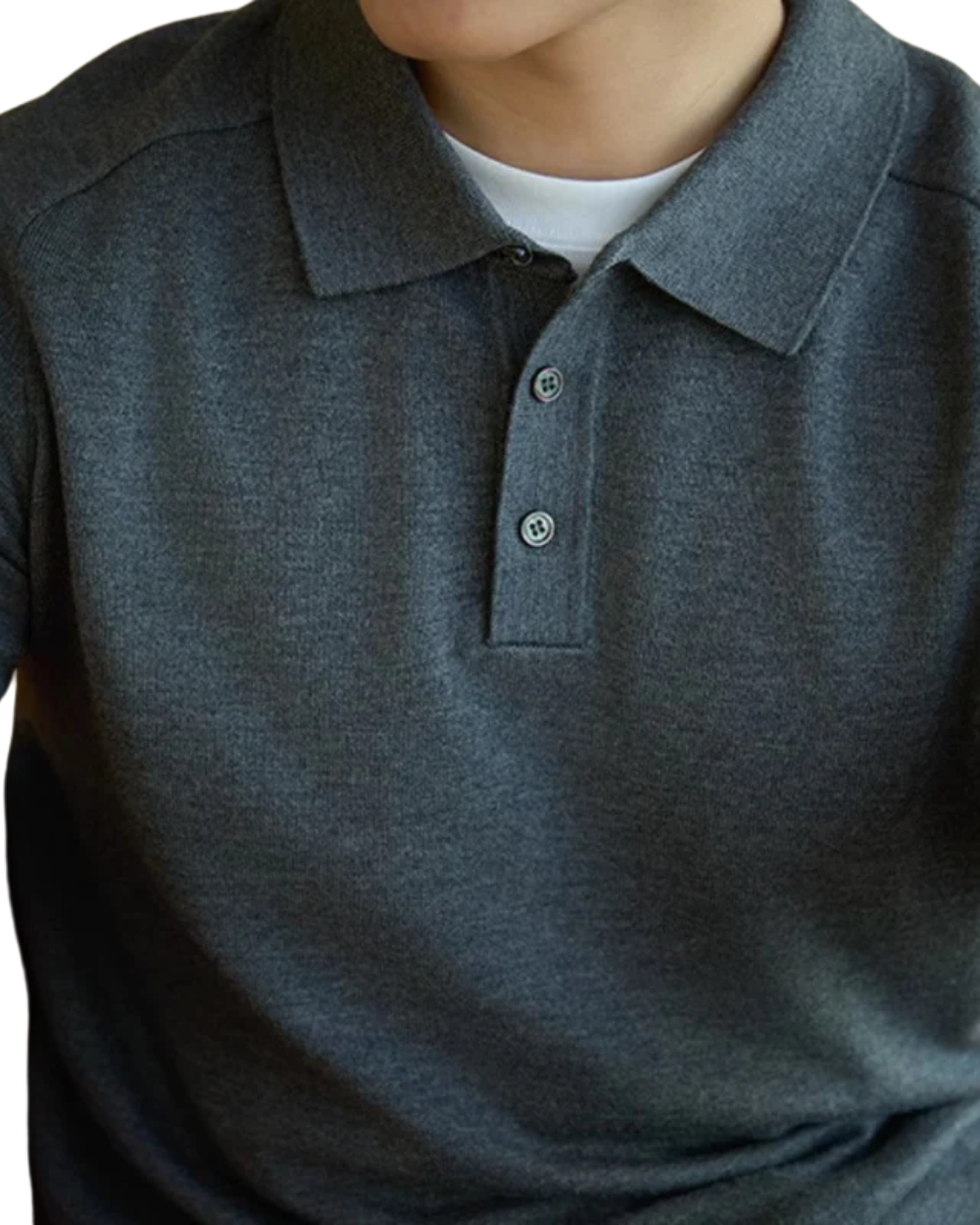 Collin - Polo s dugim rukavima od merino vune