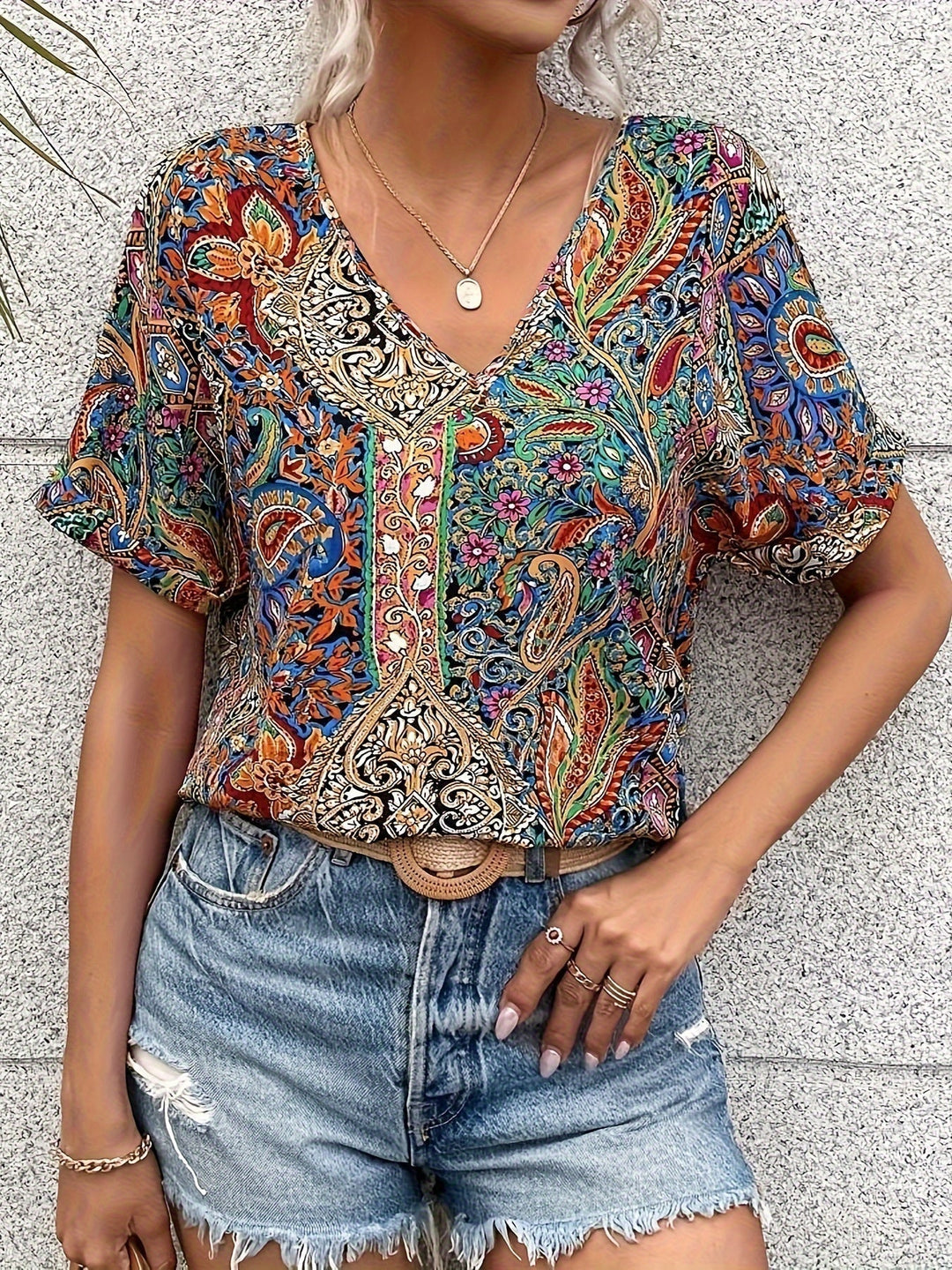 SARA™ | Bluza s V-izrezom