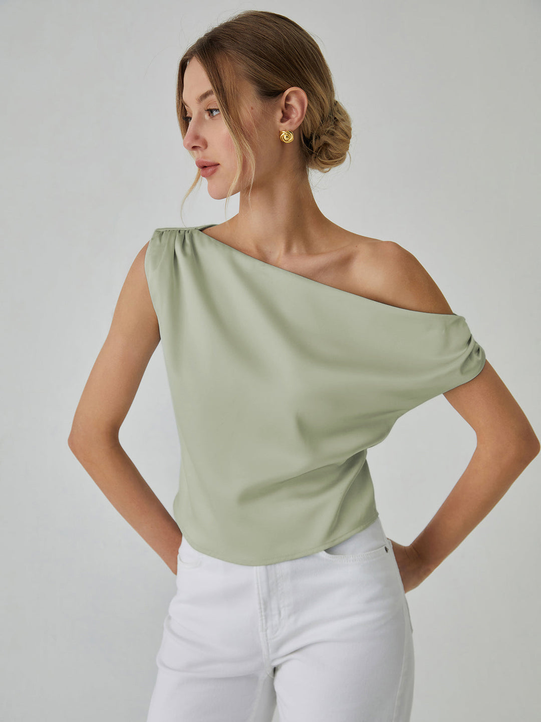 Bretchen® | Asimetrična bluza s detaljem od čvora