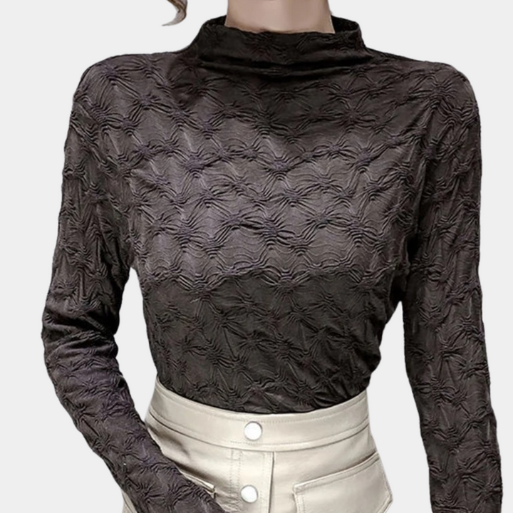Brunilda® | Elegantna ženska bluza s visokim izrezom