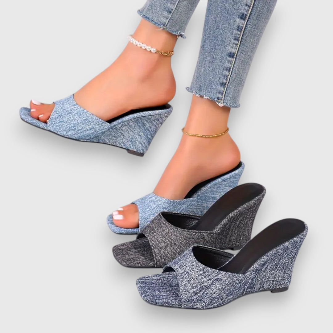 Ximena® | Čizme na potpeticu od jeansa