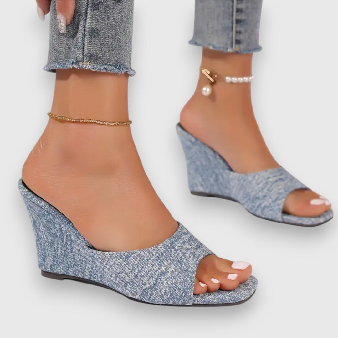 Ximena® | Čizme na potpeticu od jeansa