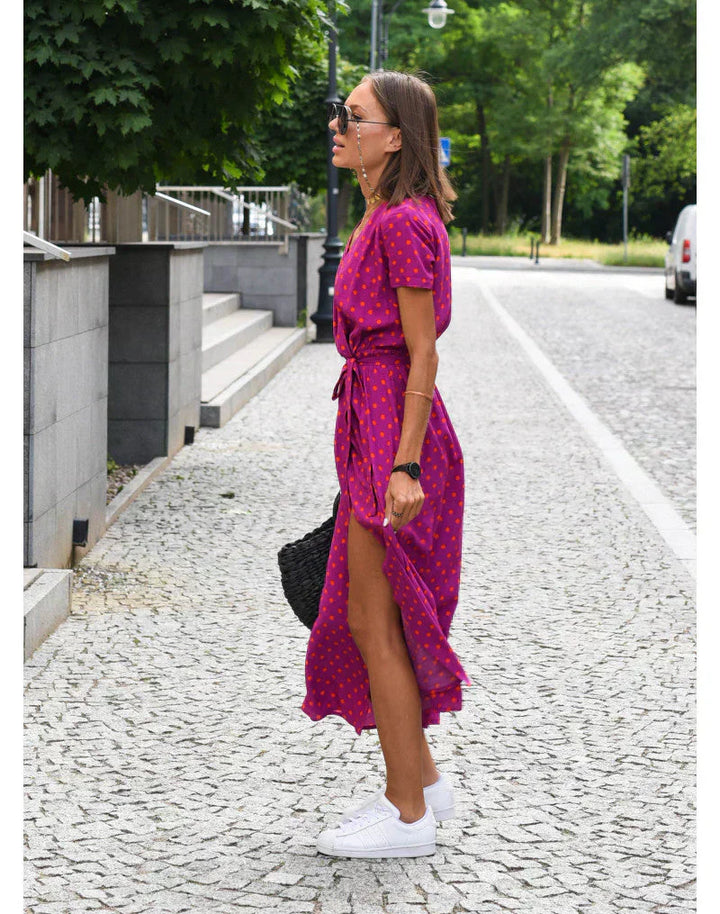 Suzanne - Elegantna haljina s V-izrezom