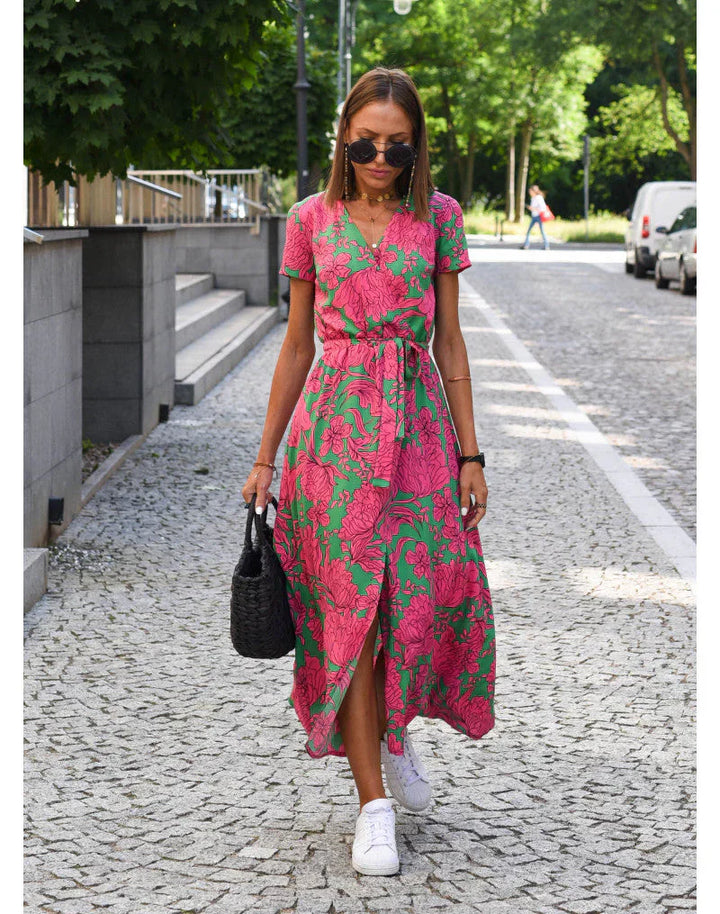 Suzanne - Elegantna haljina s V-izrezom