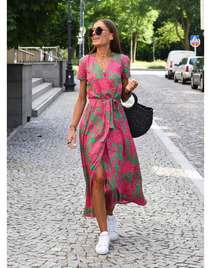 Suzanne - Elegantna haljina s V-izrezom