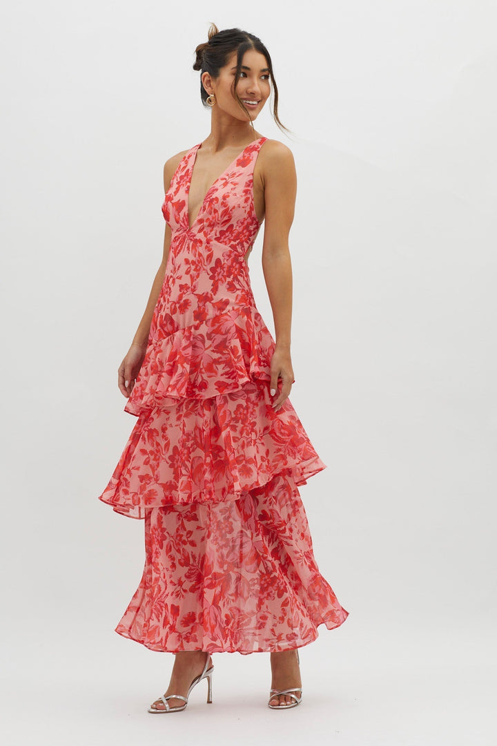 Faye™ | Bloom Shift midi haljina