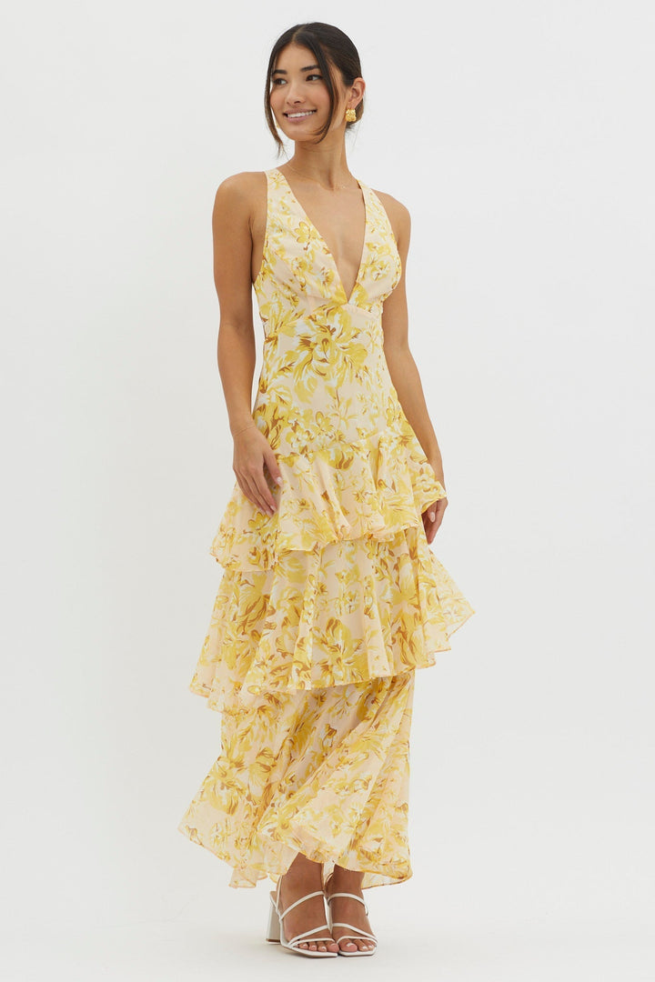 Faye™ | Bloom Shift midi haljina