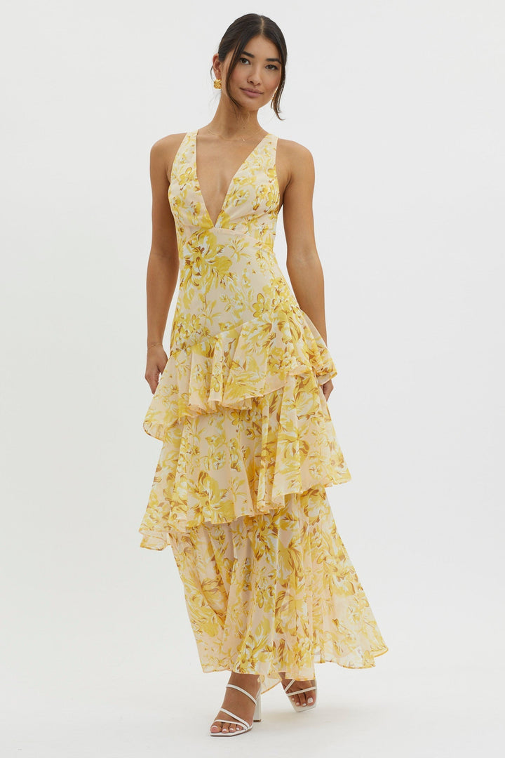 Faye™ | Bloom Shift midi haljina