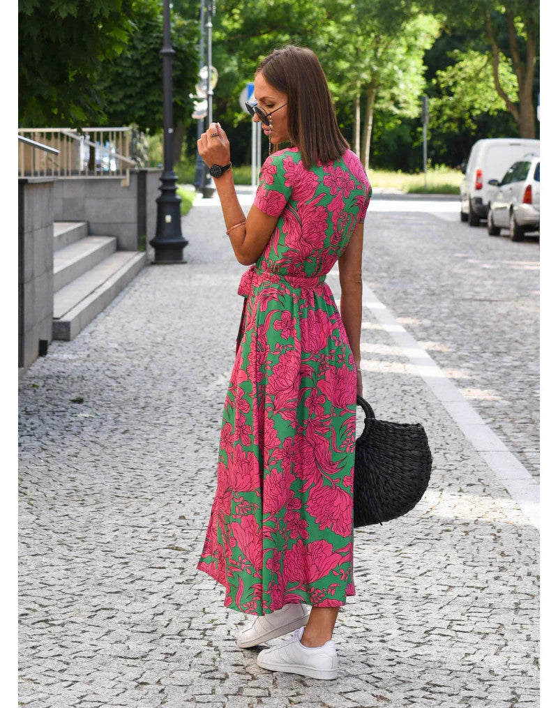 Suzanne - Elegantna haljina s V-izrezom