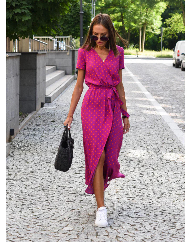 Suzanne - Elegantna haljina s V-izrezom