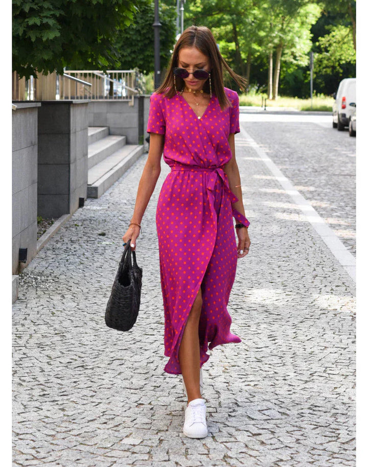 Suzanne - Elegantna haljina s V-izrezom