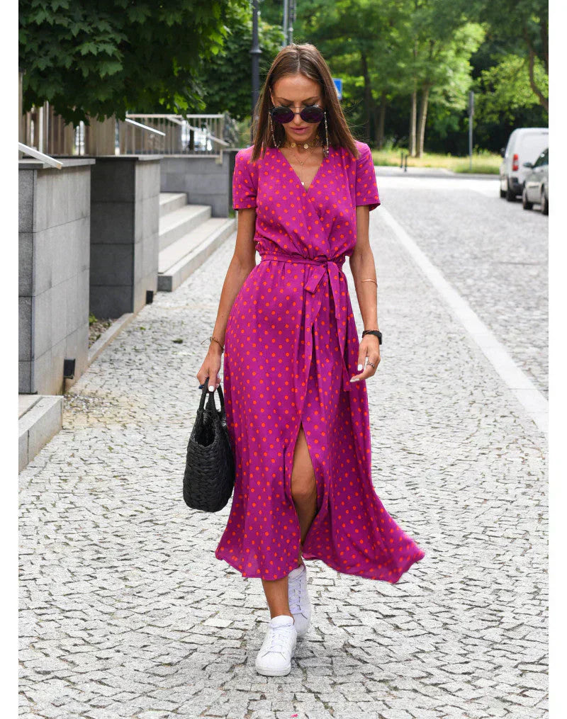 Suzanne - Elegantna haljina s V-izrezom