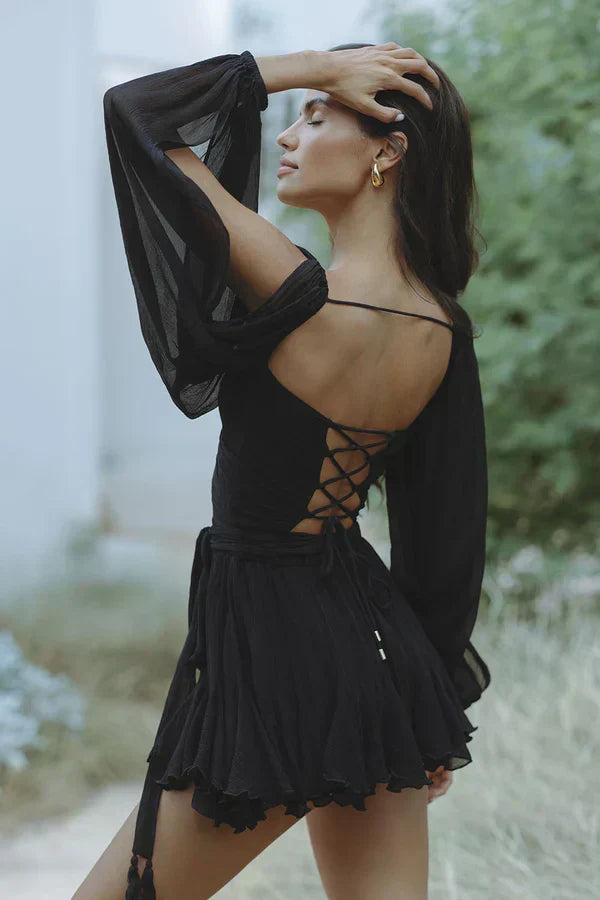 Ella | Elegantna haljina s providnim rukavima