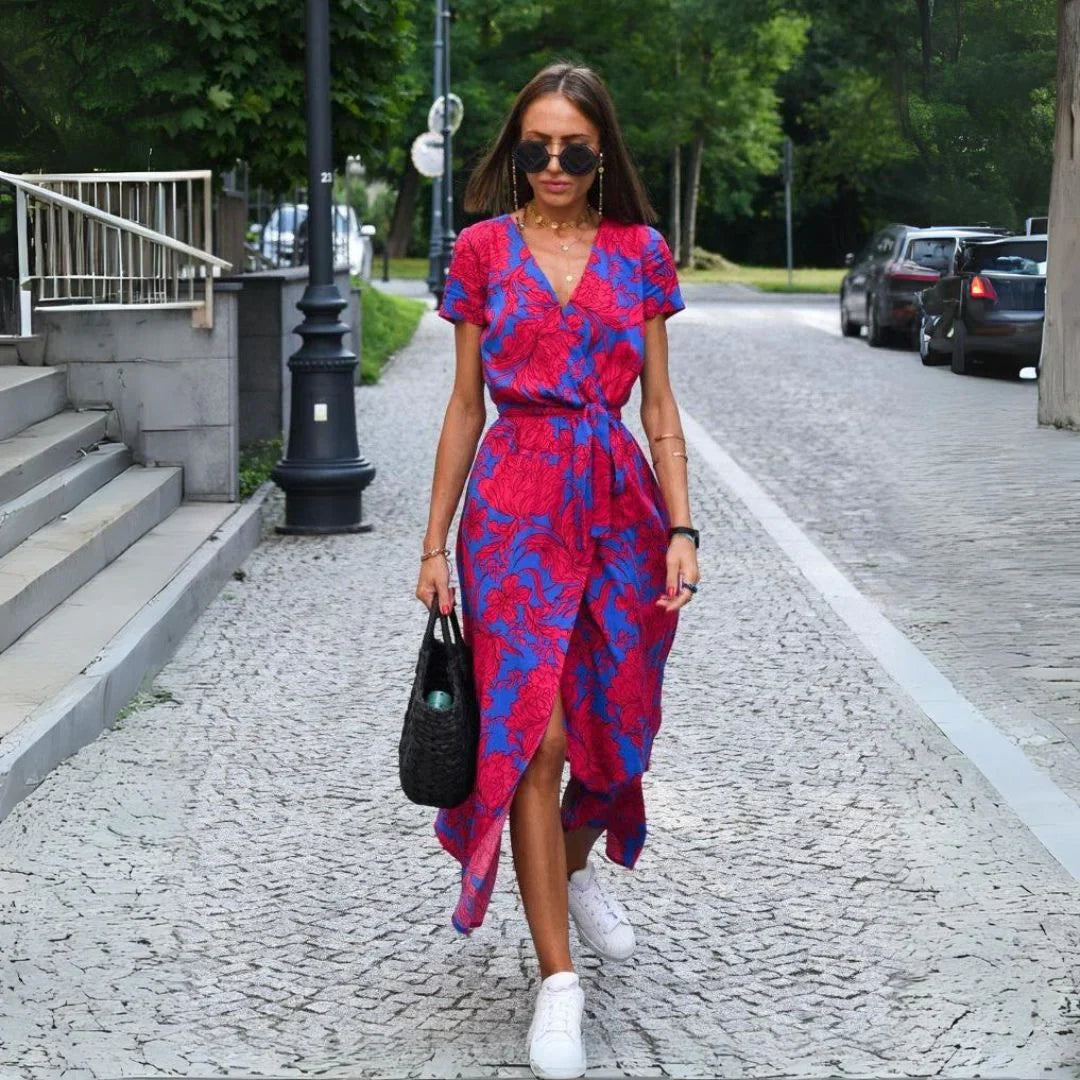 Suzanne - Elegantna haljina s V-izrezom