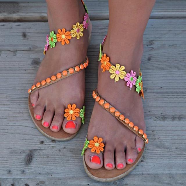 Claudia® | Boho cvjetne velike sandale