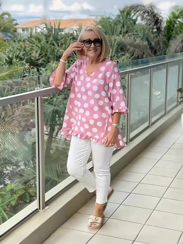 Freja | Elegantna vintage bluza s retro uzorkom