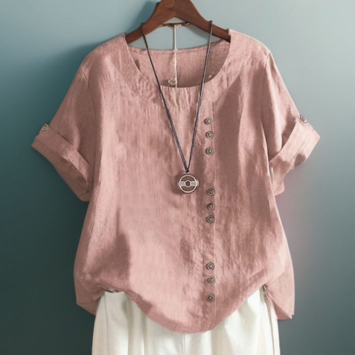 Klara™ | T-shirt s detaljem na gumb