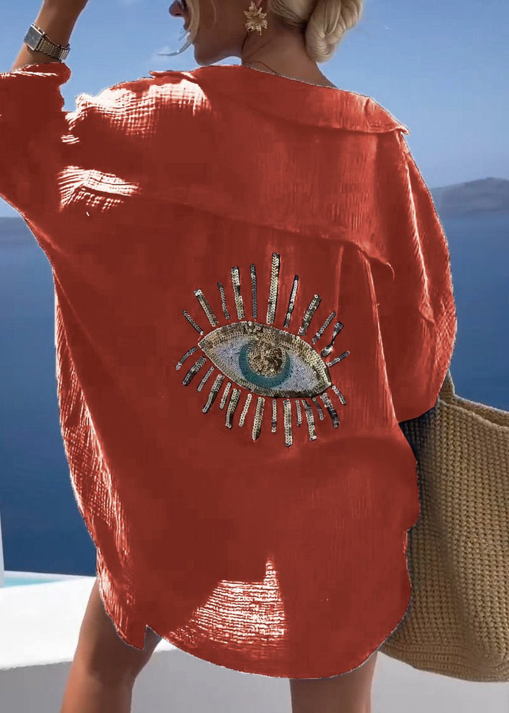Sofie | Ženske Oversize Košulja s Izvezena Stražnjom Detail