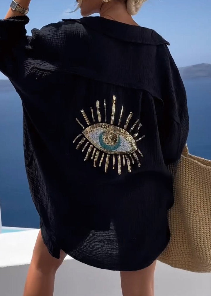 Sofie | Ženske Oversize Košulja s Izvezena Stražnjom Detail