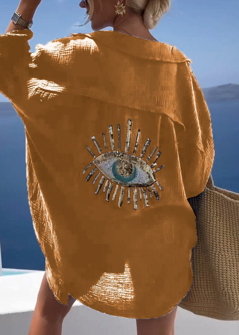 Sofie | Ženske Oversize Košulja s Izvezena Stražnjom Detail