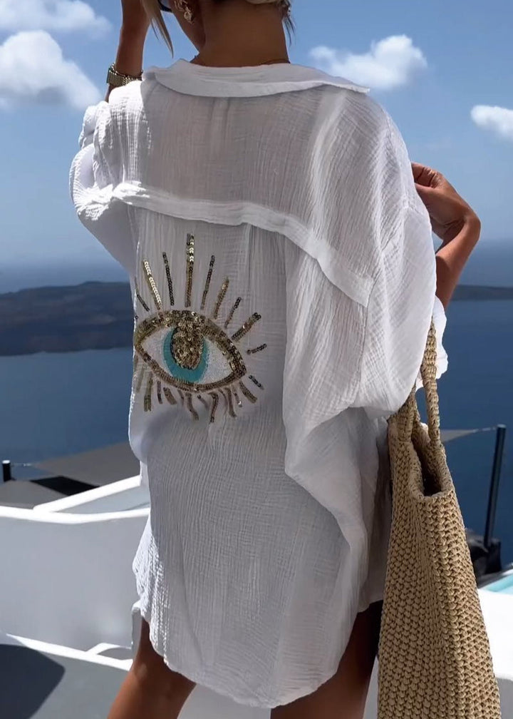 Sofie | Ženske Oversize Košulja s Izvezena Stražnjom Detail