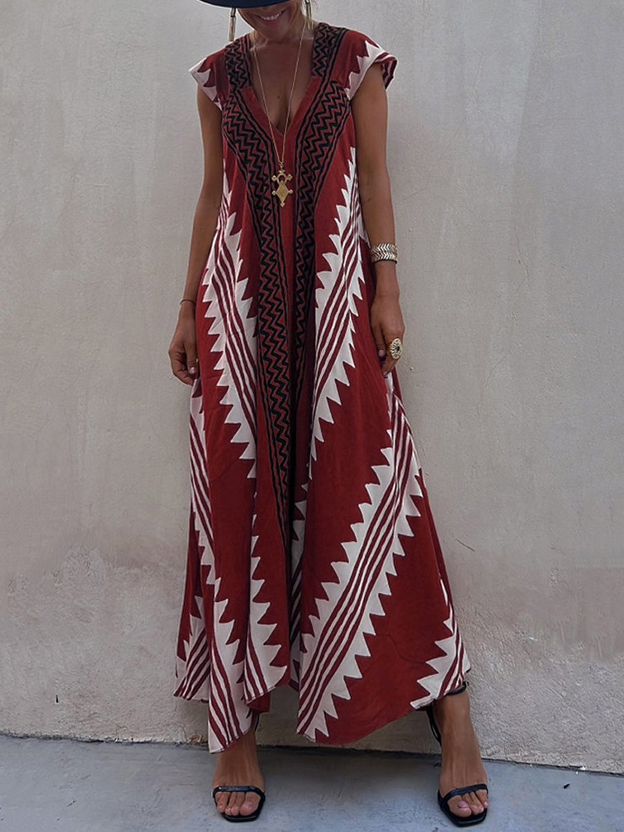 Boho™ | Bez rukava haljina s V-izrezom
