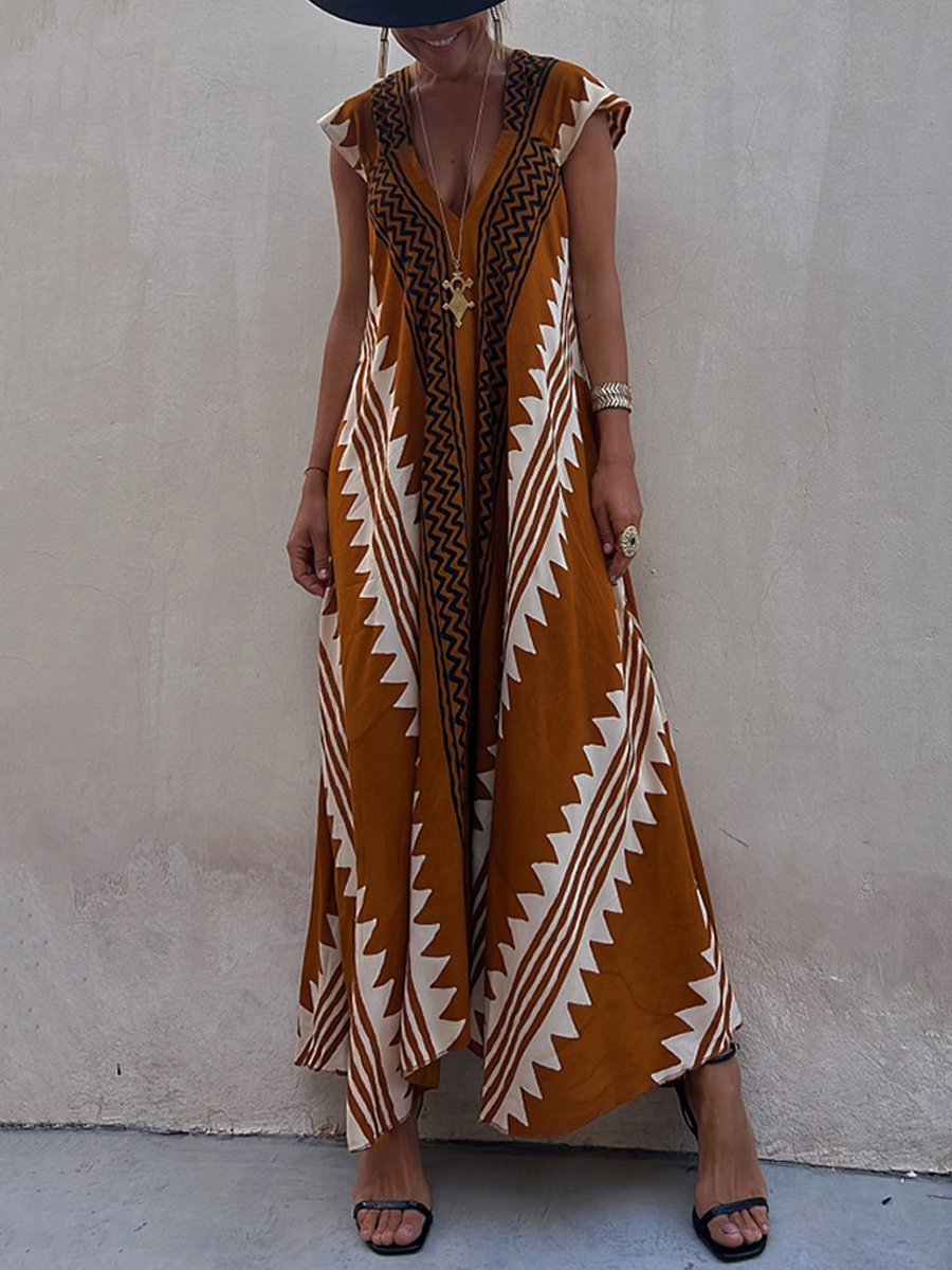 Boho™ | Bez rukava haljina s V-izrezom
