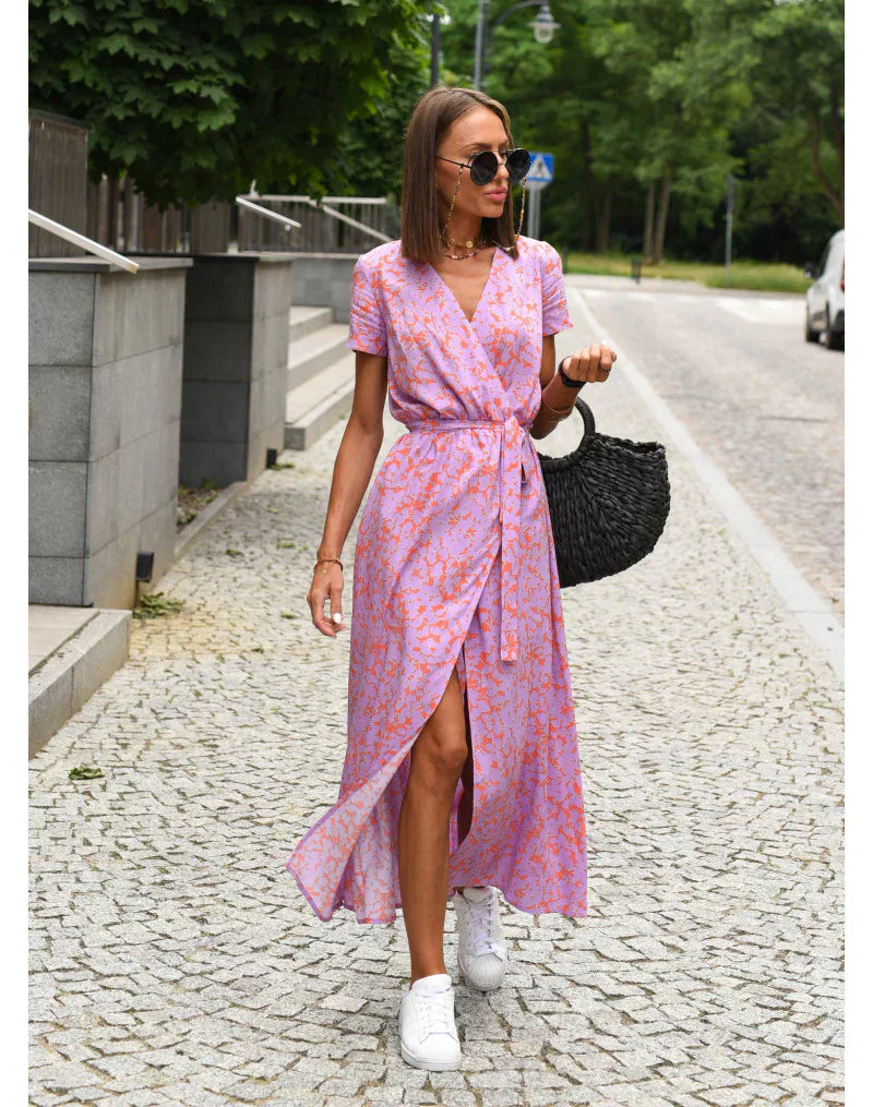 Suzanne - Elegantna haljina s V-izrezom