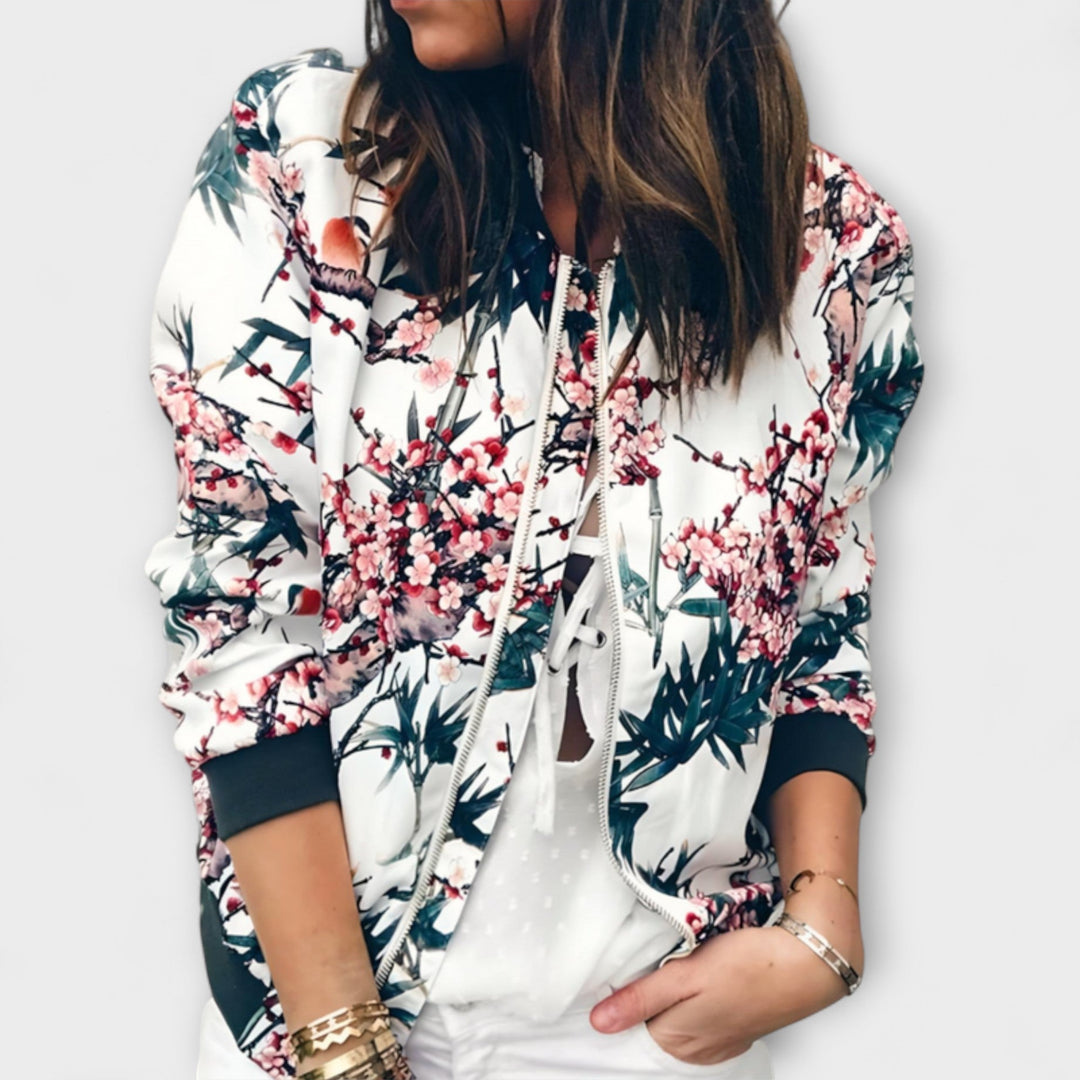 Andreia - Elegantni bomber s cvjetnim uzorkom