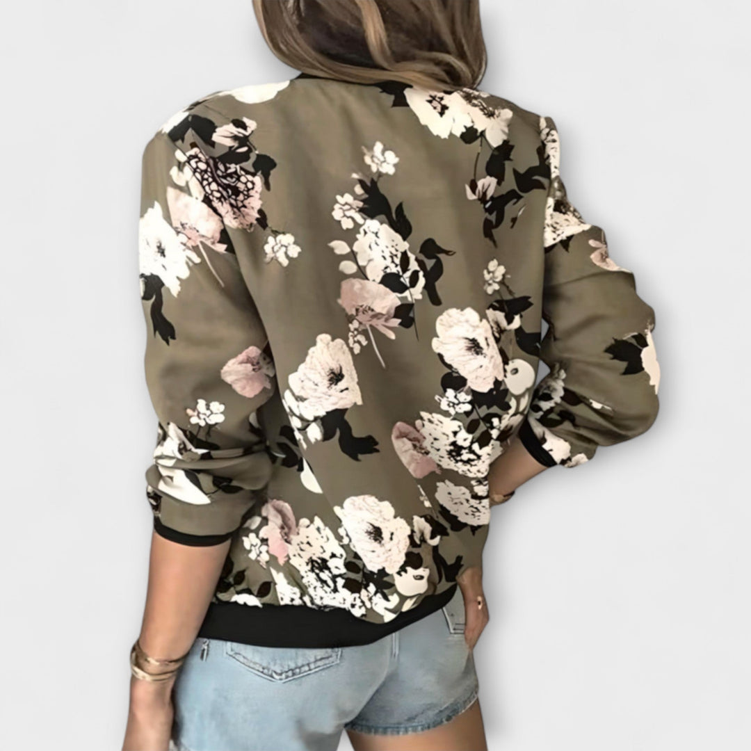 Andreia - Elegantni bomber s cvjetnim uzorkom