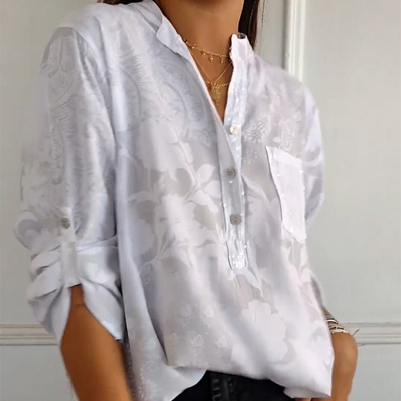 Bubis® | Elegantna tiskana bluza s prednjom džepom