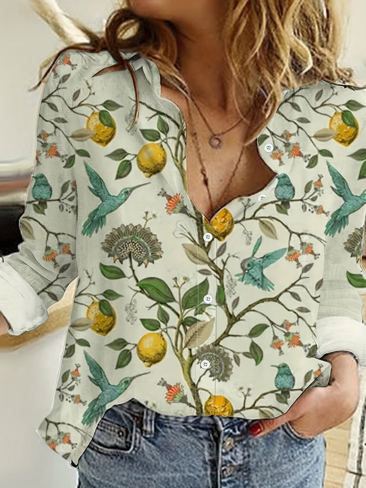 Breeze® | Elegantna pulover bluza sa printom i gumbima