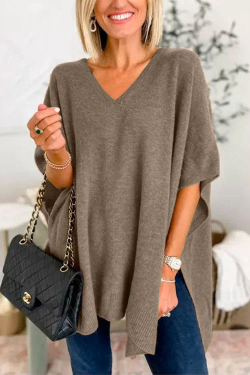 Aurica® | Bluza s neregularnim rubom i V-izrezom
