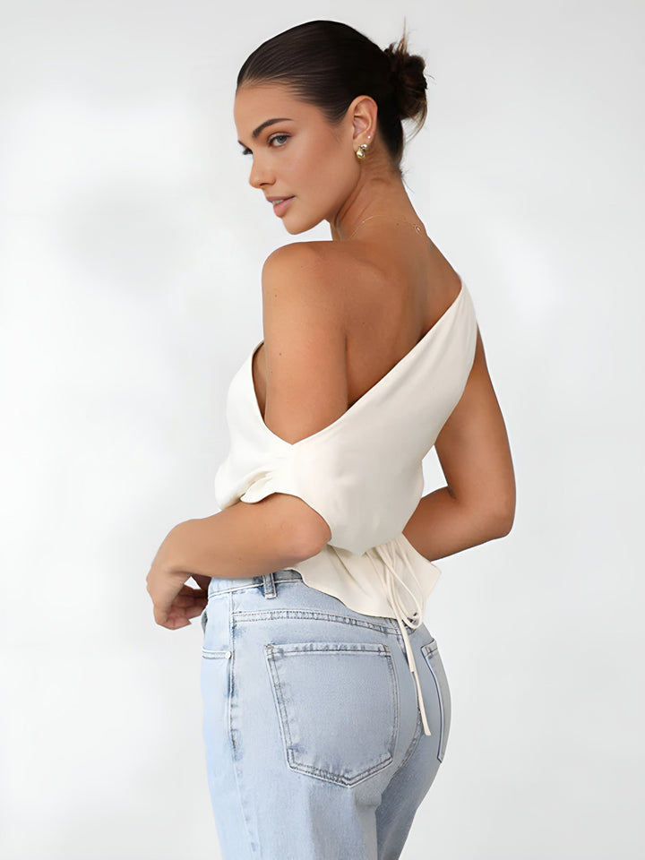 Bretchen® | Asimetrična bluza s detaljem od čvora