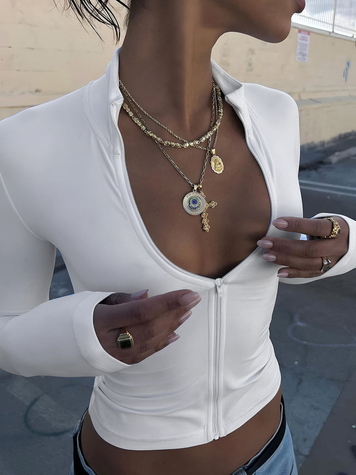 Bretanha® | Elegantna bluza s detaljima na patentnu zatvarač