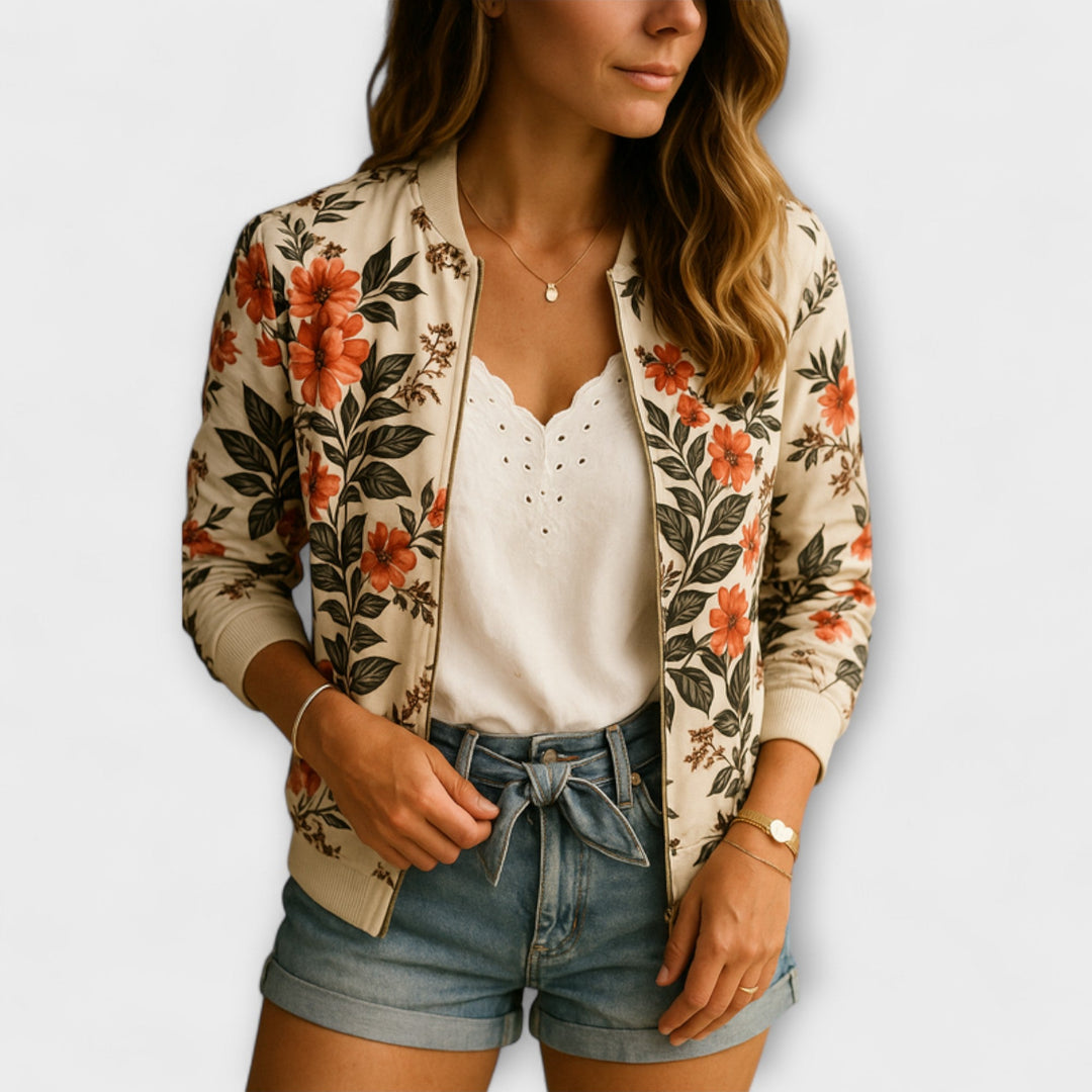 Andreia - Elegantni bomber s cvjetnim uzorkom