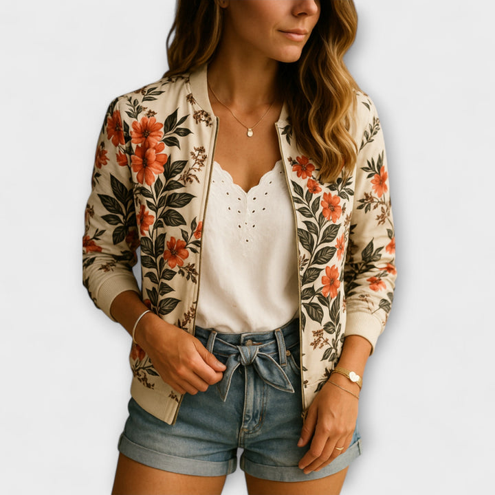 Andreia - Elegantni bomber s cvjetnim uzorkom