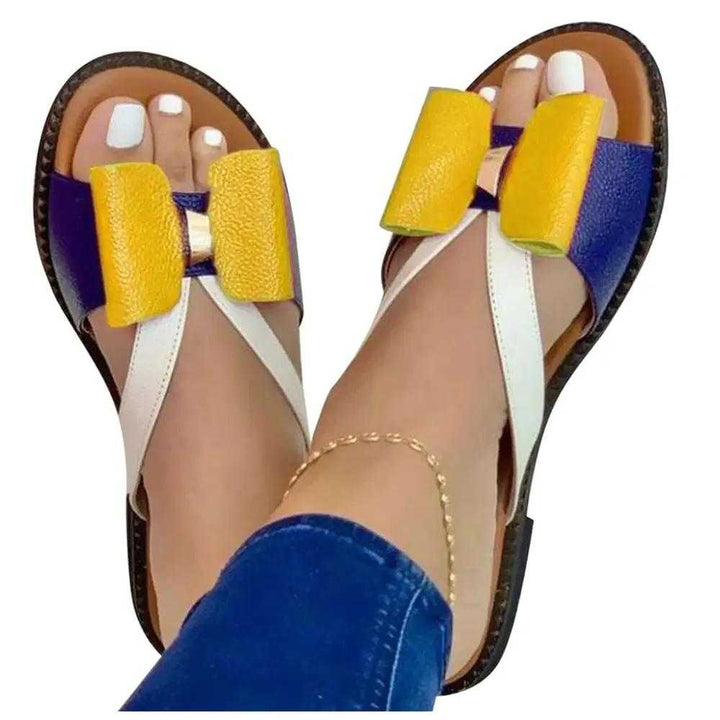 Regina® | Modernne slatke ženske sandale na prsteni s leptir - casual slip-on
