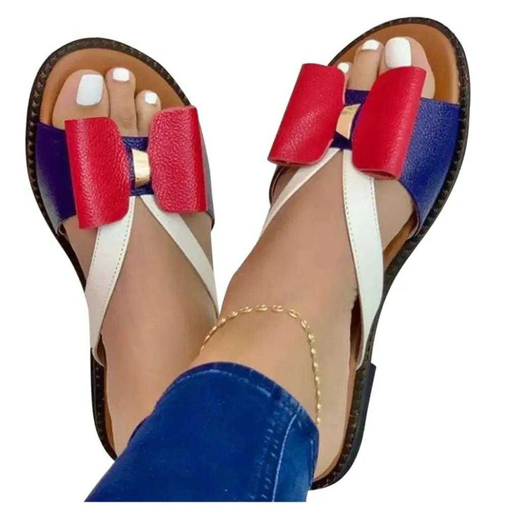 Regina® | Modernne slatke ženske sandale na prsteni s leptir - casual slip-on