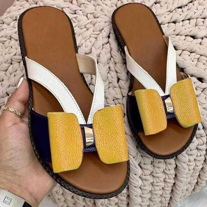 Regina® | Modernne slatke ženske sandale na prsteni s leptir - casual slip-on