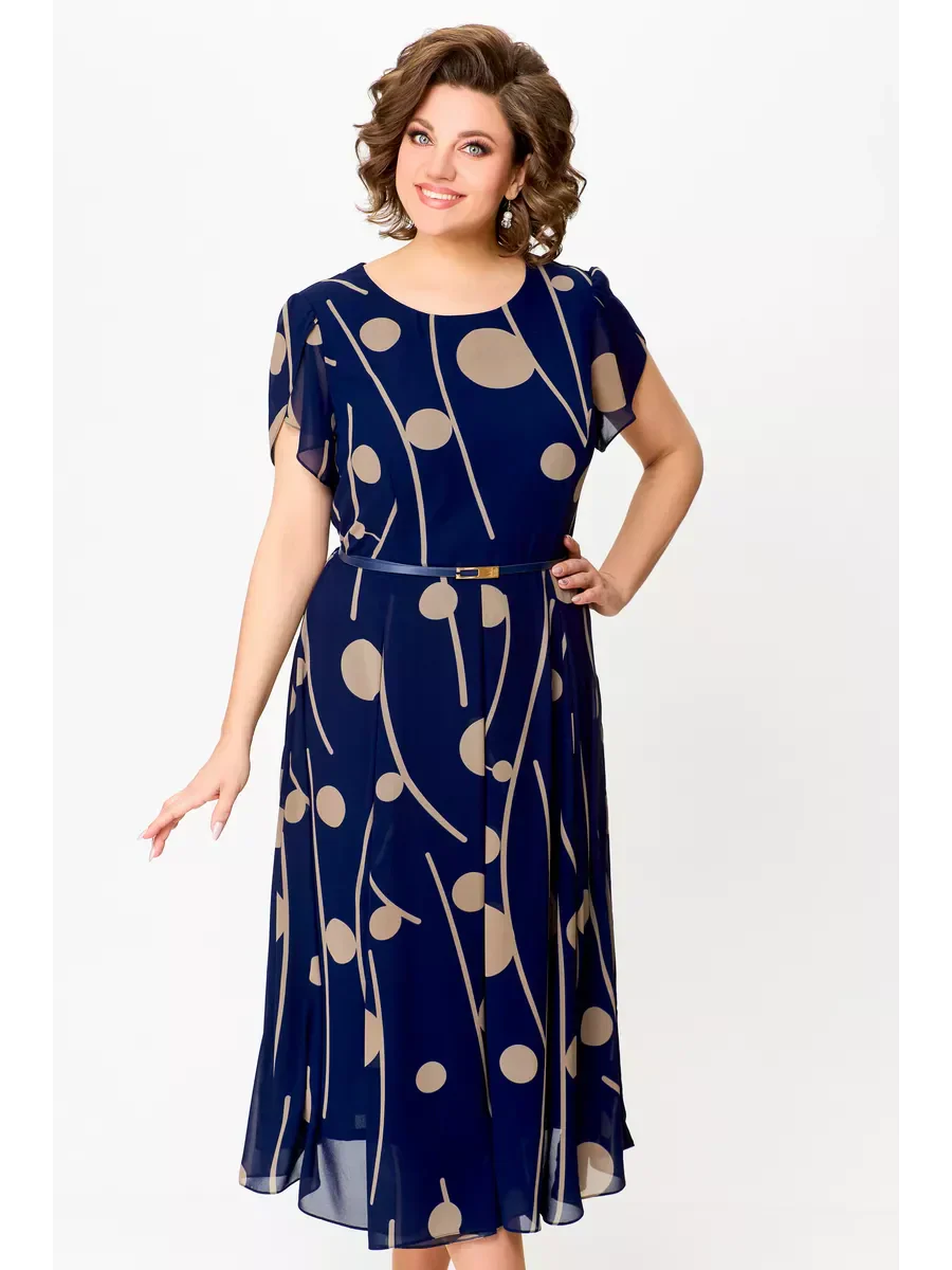 Anouk | Šik midi haljina od šifona s tekućom elegancijom